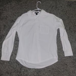 White long sleeve button down
